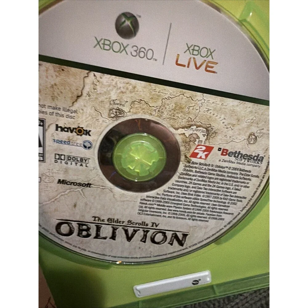 Elder Scrolls IV Oblivion - Microsoft Xbox 360 CIB with Map Excellent Condition